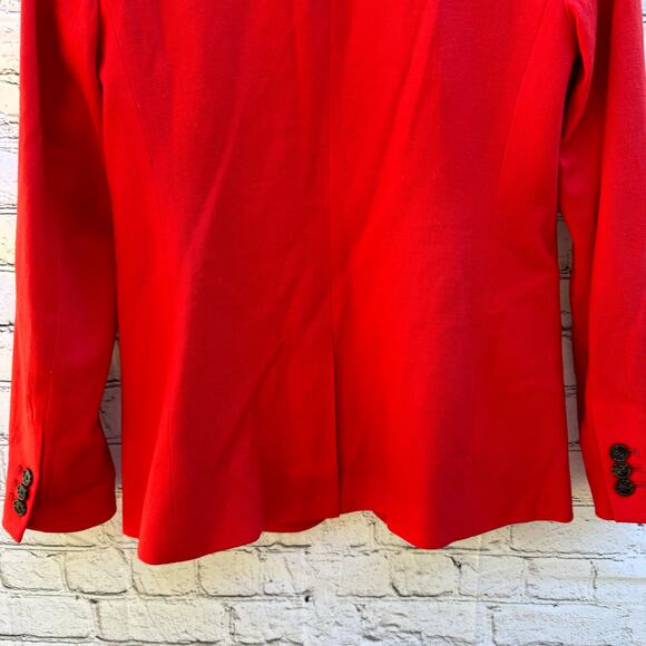 J. Crew Blazer Parke Red 98% Wool Flannel Size 2 Classic Work Academia Office - Picture 6 of 8